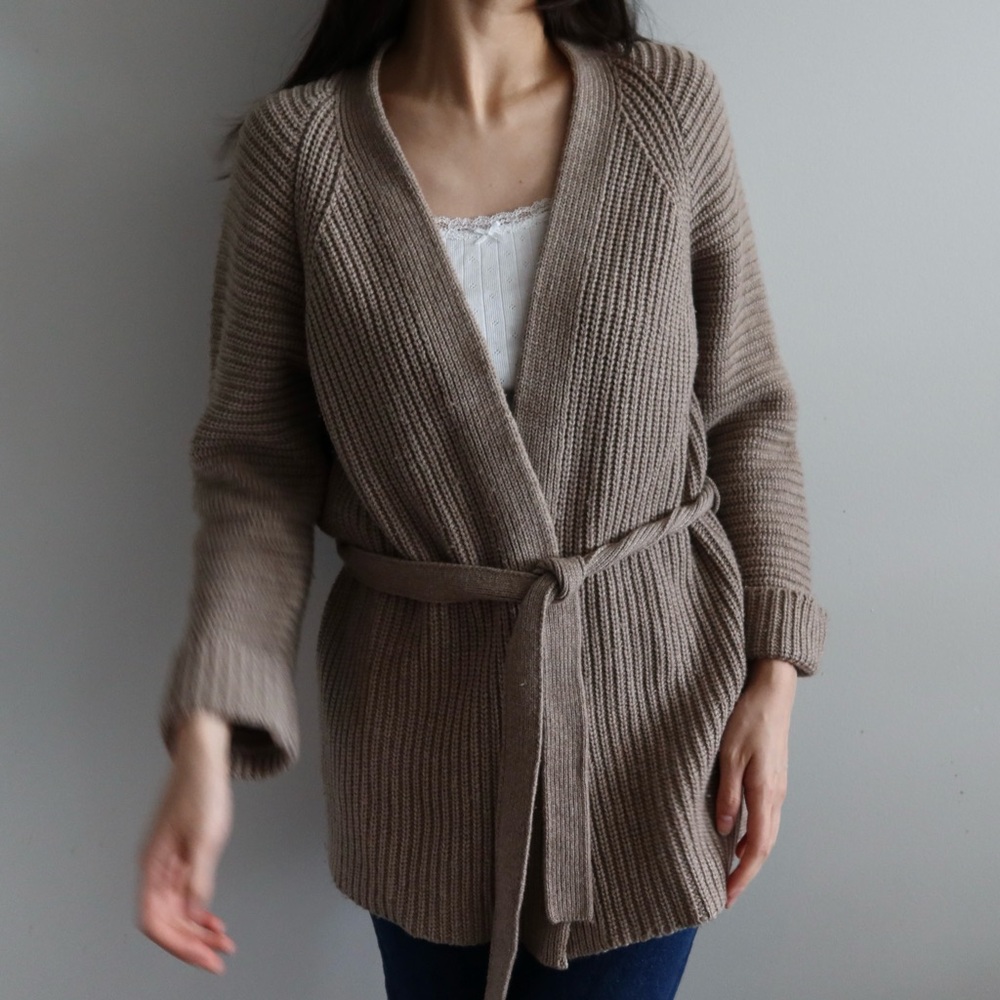 The Reset Tan Women's Cardigan Sweater